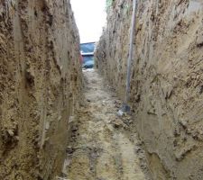 La tranchée des Eaux Usées et Eaux pluviales