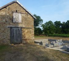 Vu de l'extension &agrave; c&ocirc;t&eacute; de la grange