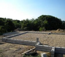 Soubassement côté terrasse.