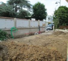 Fouille fondation portail coulissant