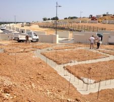 Fondations coulées, Ferrailles pour VS agglo à bancher en place !