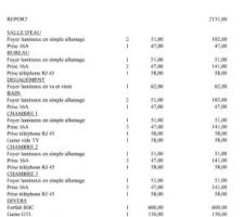 Suite 1er devis electricit&eacute;
