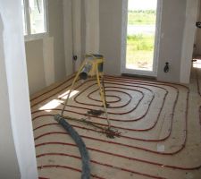 Chape plancher chauffant