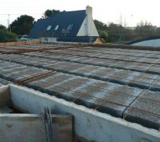 Plancher avant coulage de la dalle