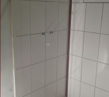 Faïence dans la douche terminée