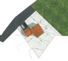 Une idee de l'implantation de la maison
La facade est au nord