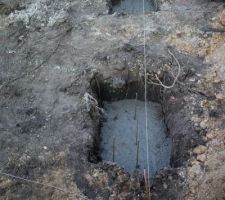 Puits de béton sur 2- 2,5m de profondeur