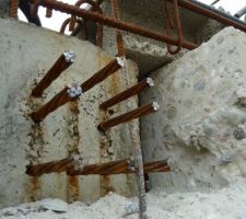 Détail de la sous-poutre du sous-sol