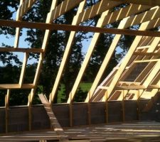 Emplacement des VELUX au nord et sur le garage à l'ouest
