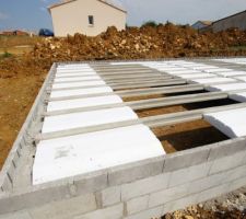 Plancher vide sanitaire 12 5 Rectosten 27 compris armature et entrevous polystyr&egrave;ne (Up<=0.27)