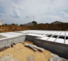 Plancher vide sanitaire 12 5 Rectosten 27 compris armature et entrevous polystyr&egrave;ne (Up<=0.27)