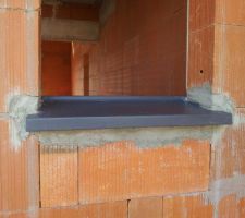 Pose des appuis de fenetres
(modèle Rexlan de Celtys en gris ardoise)