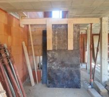 Début de coffrage de l'escalier.