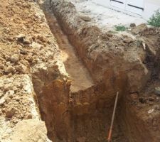 Trou pour cuve de récupération des eaux