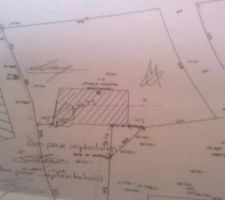 Voici le plan du terrain avec l implantation de la maison