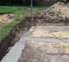 Le béton "pousse" l'eau en dehors des fouilles, finalement fallait pas se prendre la tête!!!