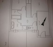 Le plan de la maison au 1 er étage (cas ou la maison ne serait pas jumelé)