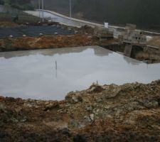 Murs vide sanitaire effectué dalle coulée sous la pluie !