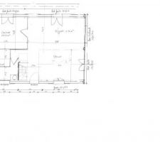 Plan du rez-de-chaussée non encore validé avec le constructeur.