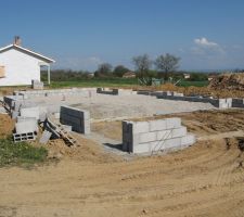 Ependage gravier pour radier.