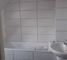 Fa&iuml;ence salle de bain en cour