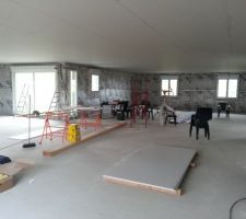 4ème jour.... plafond (enfin) terminé.... je commençais à accuser le coup au niveau des omoplates