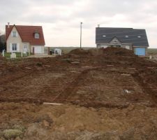 Implantation de notre maison en V.