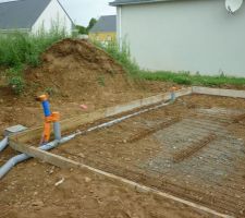 Preparation dalle de garage fait