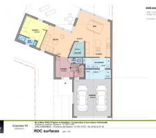 Plan d'amènagement intérieur RDC