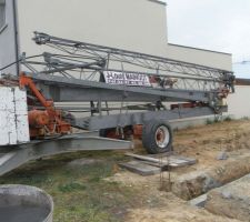 Mise en place de la grue