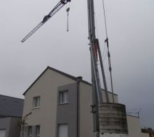 La grue mise en place