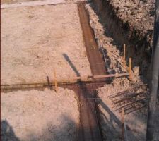 Ferraillage fondations / mur façade arrière