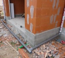 Debut raccord eau pluvial