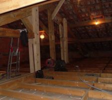 D&eacute;pose du plancher