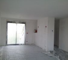Plafond 1ere couche peinture