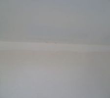 Taches ros&eacute;es &agrave; l'intersection mur-plafond.