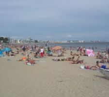 La plage de la baule,  l'eau était bien fraîche.