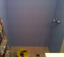 R&eacute;sultat 1ere couche termin&eacute;e,
En bon debutant ..J'ai os&eacute; peindre en short torse nu ... Pas besoin de RDV Esth&eacute;ticienne J'ai pleur&eacute; qques minutes quand il a fallut que je m?enl&egrave;ve la mati&egrave;re s&egrave;che sur les poils torses et cuisses