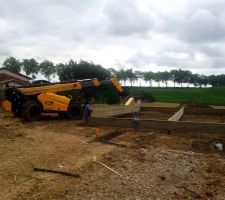 Mise en place de la dalle bois