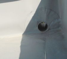 Etanchéité PVC du garage, évacuation vers la gouttière