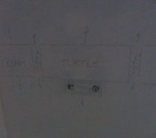 Le mur pour laisser les directives au carreleur, c'est top!