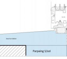 Avec seuil en b&eacute;ton