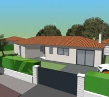 Vue 3/4 maison - Fait maison avec sketchup