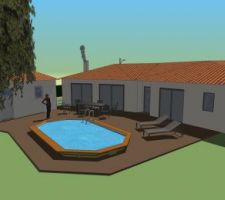 Vue arriere - Fait maison avec sketchup