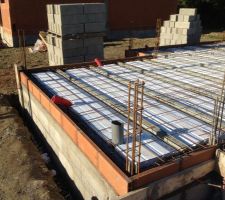 Preparation du planchez du rez de chaussez