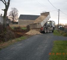 Cailloux blanc pour chemin d'acc&egrave;s
