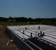 Ferraillage avant la coulée