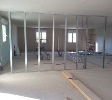 Pose rails et montants en cours