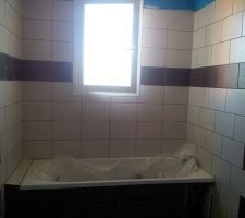 Faience terminée,reste joint peinture..