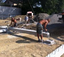 Mise en place des longrines
